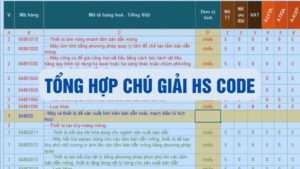 Tổng hợp chú giải HS code