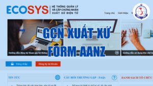 văn bản pháp quy giấy chứng nhận xuất xứ form aanz